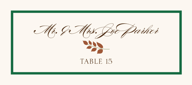 Peaceful Autumn 04 Autumn/Fall Leaves Place Cards