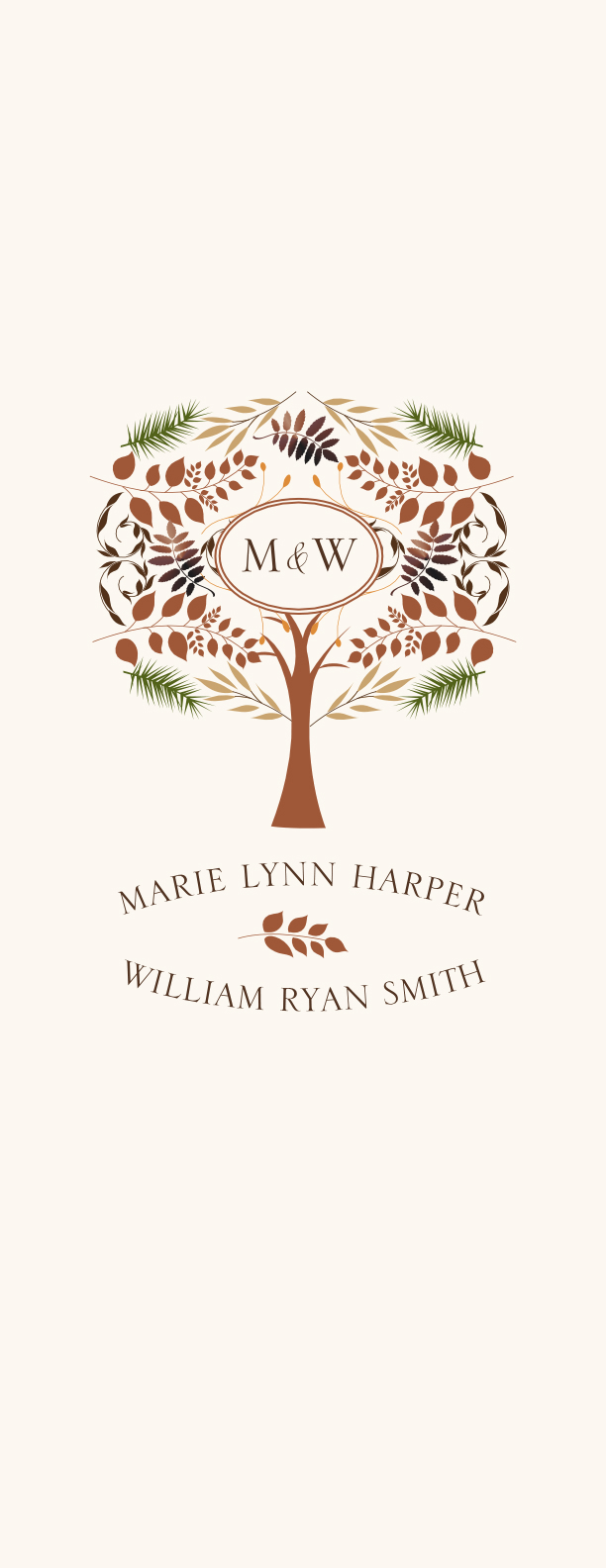 Peaceful Autumn 01 Autumn/Fall Leaves Wedding Programs