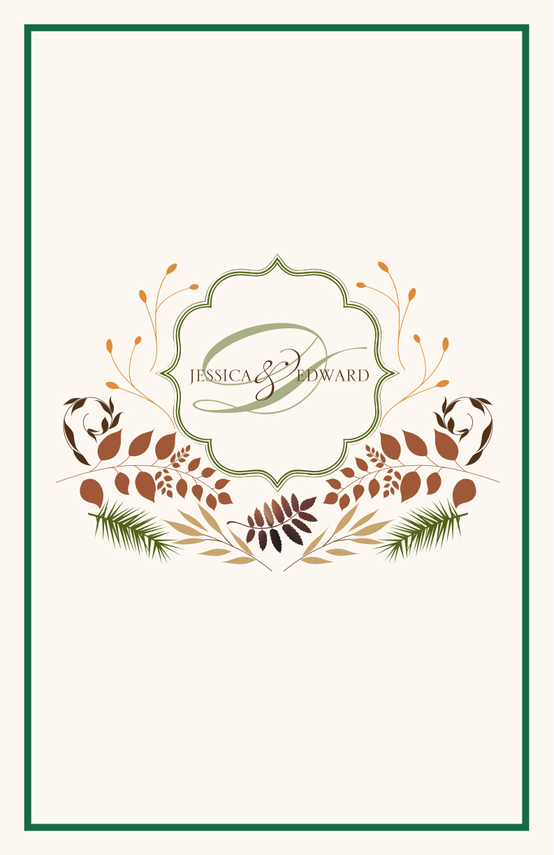 Peaceful Autumn 02 Autumn/Fall Leaves Wedding Programs