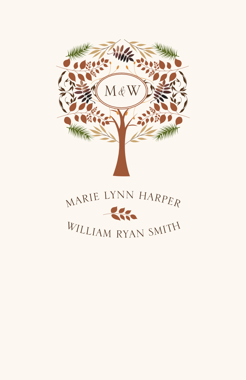 Peaceful Autumn 03 Autumn/Fall Leaves Wedding Programs