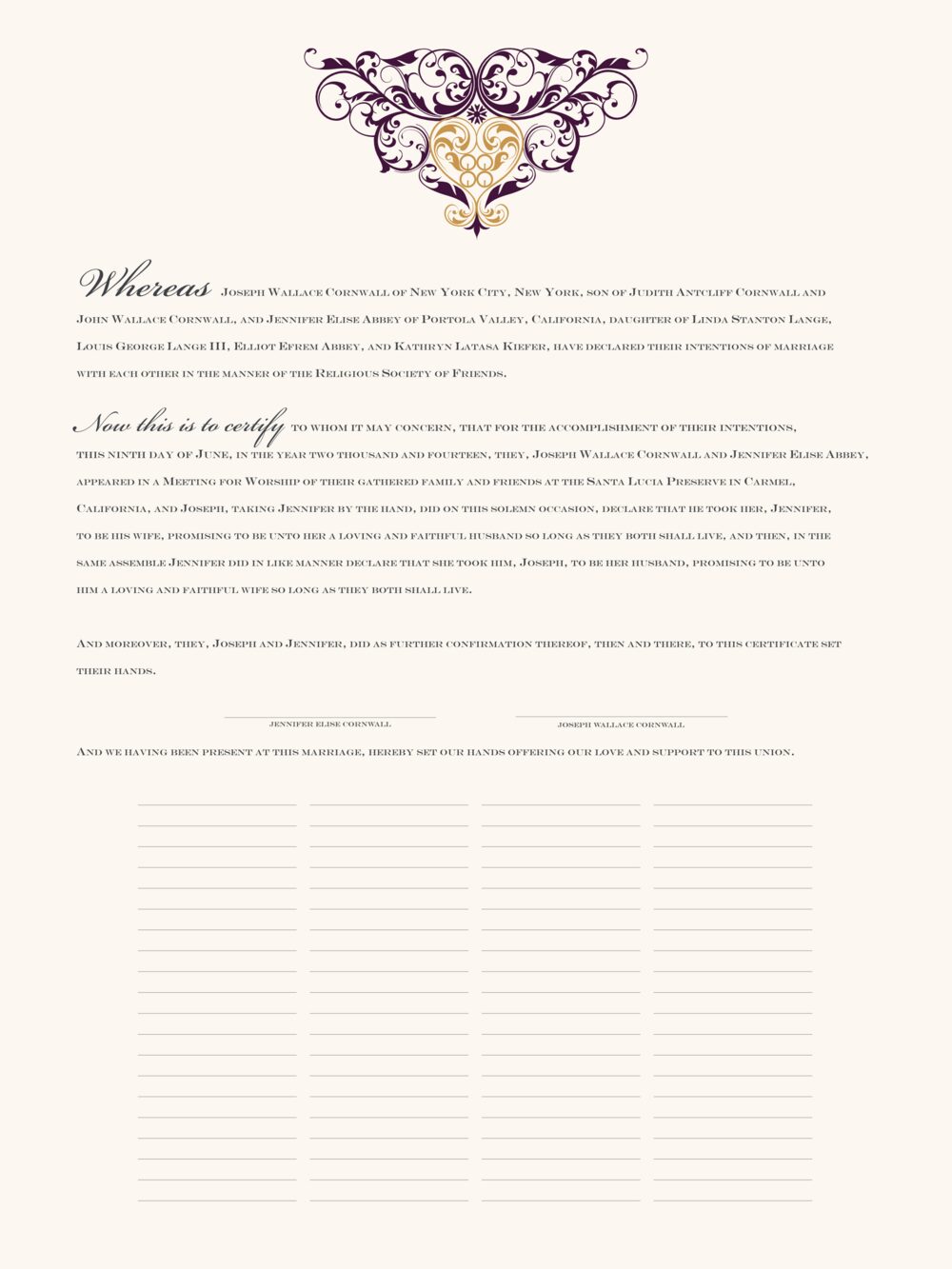 Sankofa Heart Africa-Inspired Wedding Certificates