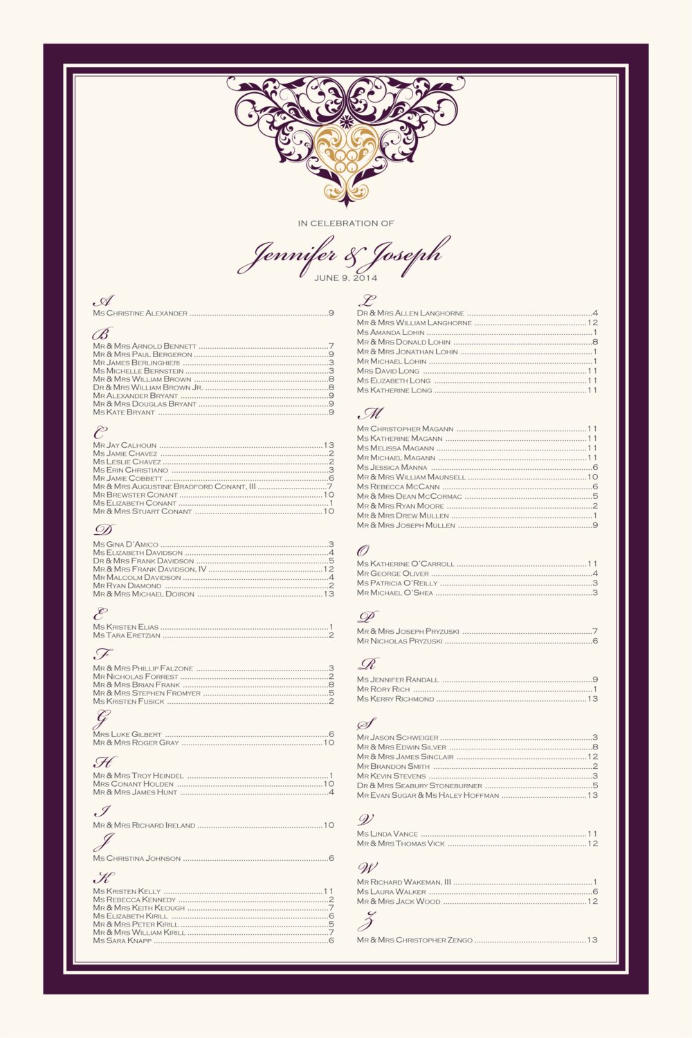 Sankofa Heart African Seating Charts