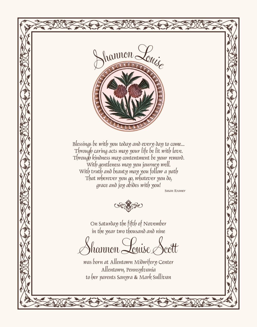 Scottish Thistle Painting