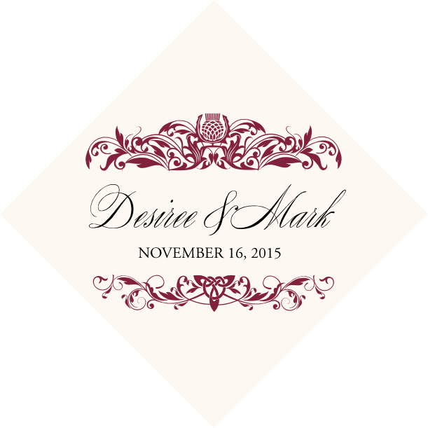 Scottish Thistle Celtic Theme Wedding Favor Tags