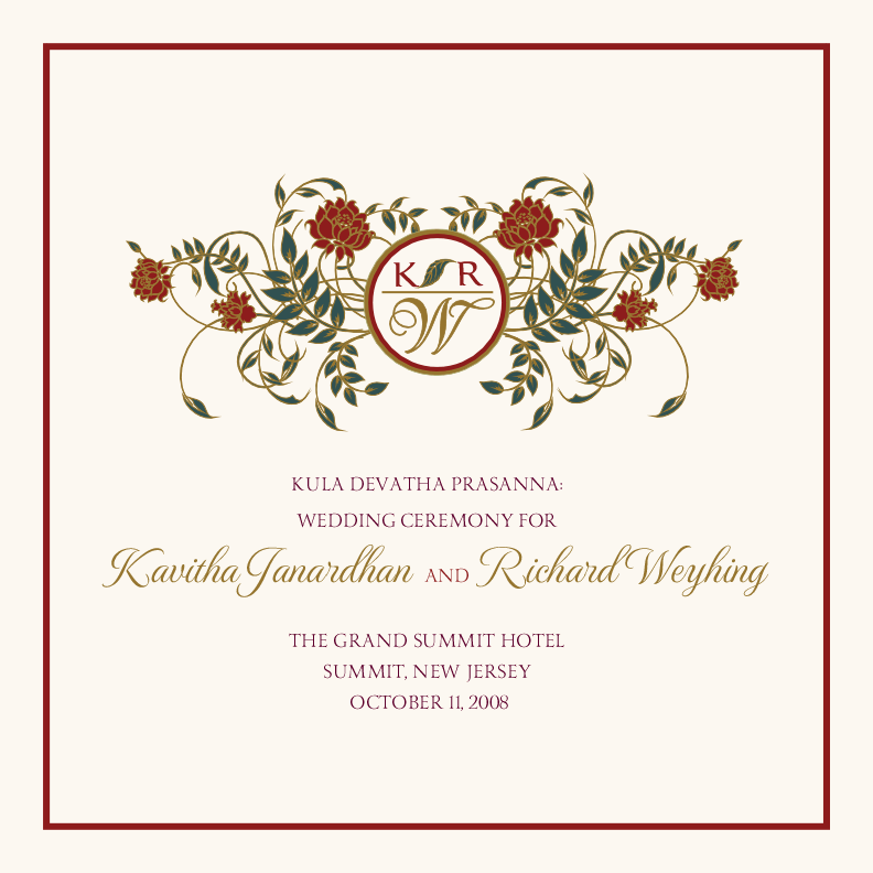 Shadi (Square) Indian/Hindu Wedding Programs