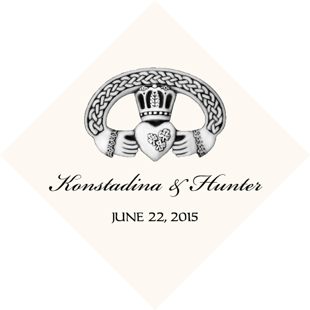 Claddagh Ring Celtic Theme Wedding Favor Tags