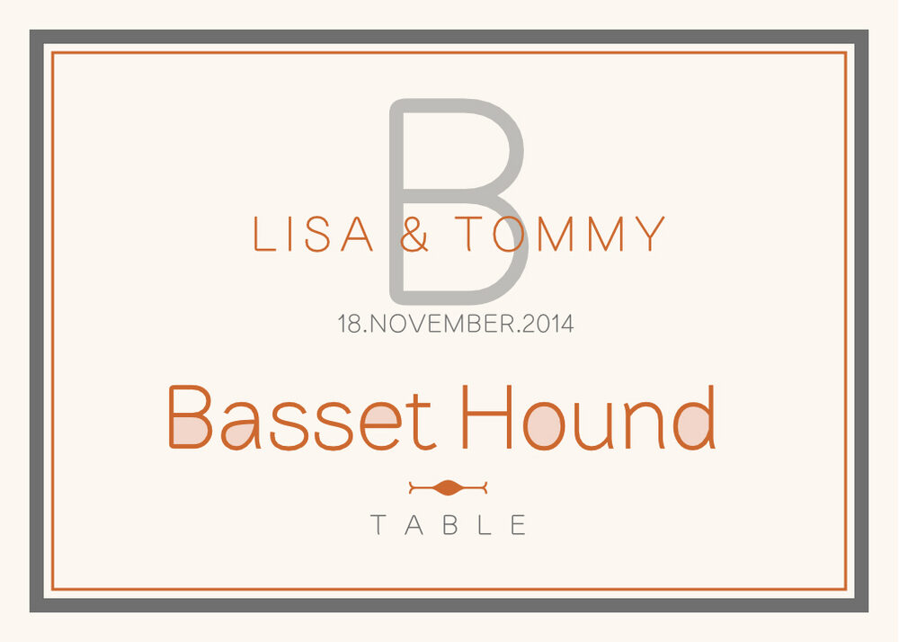 Brownstone Monogram 15 Contemporary and Classic Table Names