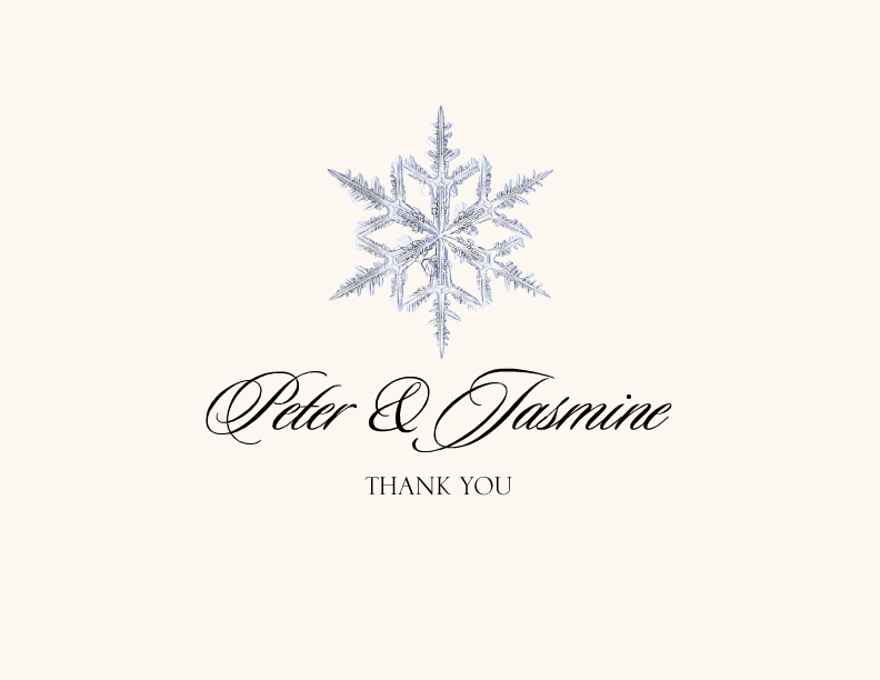 Snowflake 03 Winter, Snowflake, and Holiday Thank You Notes