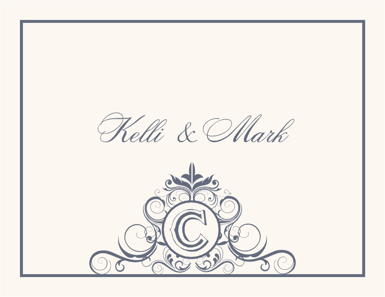 Spiral Swirl Bottom Contemporary and Classic Thank You Notes