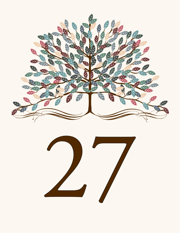 Arbor Day Autumn and Fall Leaves Table Numbers