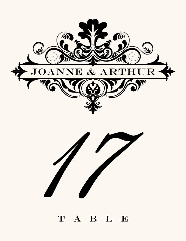 Tricky Tree Contemporary and Classic Table Numbers