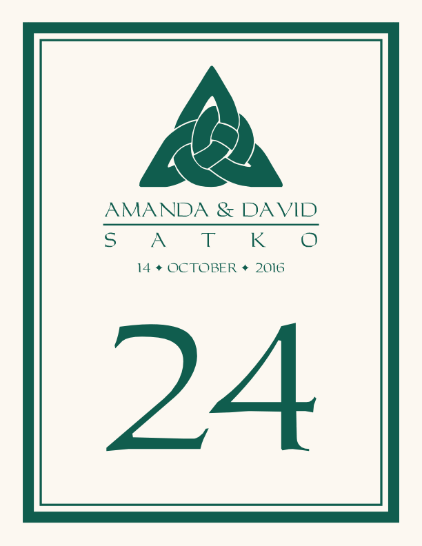 Triquetra 01 Culturally Inspired Table Numbers