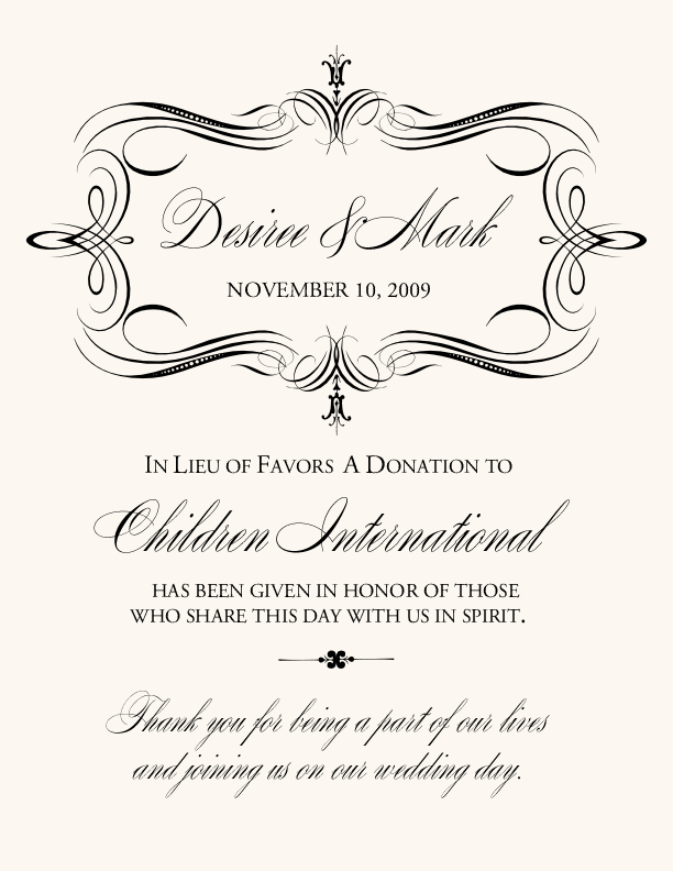 Victorian Frame 0081 Contemporary and Classic Donation Cards