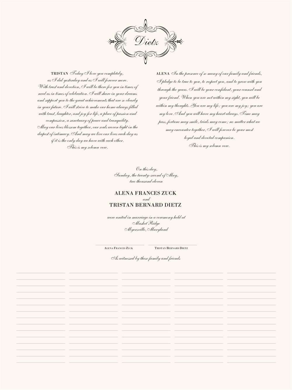 Elegance Traditional Contemporary and Classic Wedding Certificates