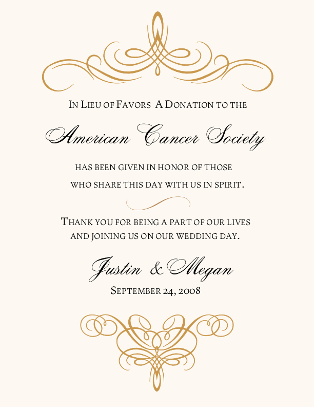 Flourish Monogram 02 Contemporary and Classic Donation Cards