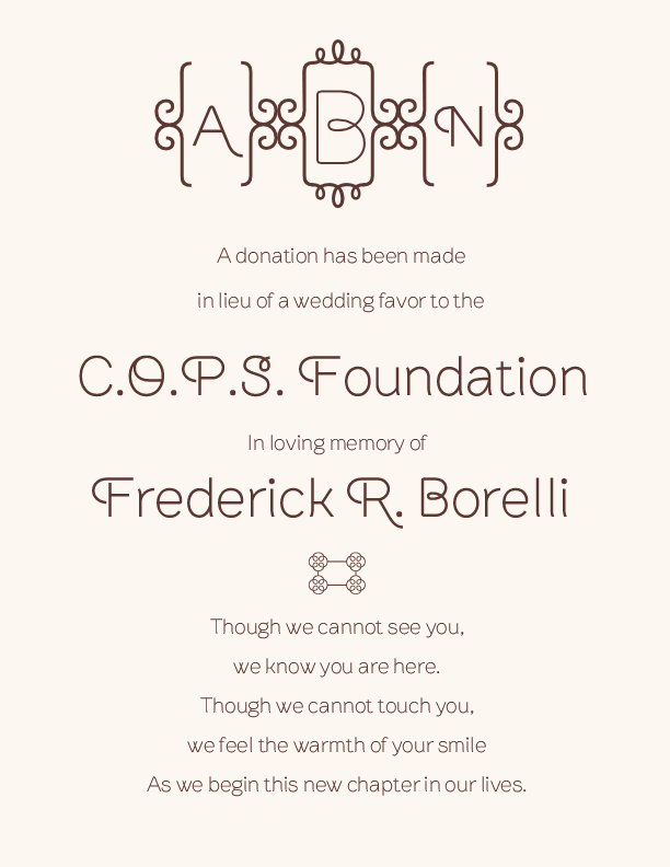 Brownstone Brackets Contemporary and Classic Donation Cards