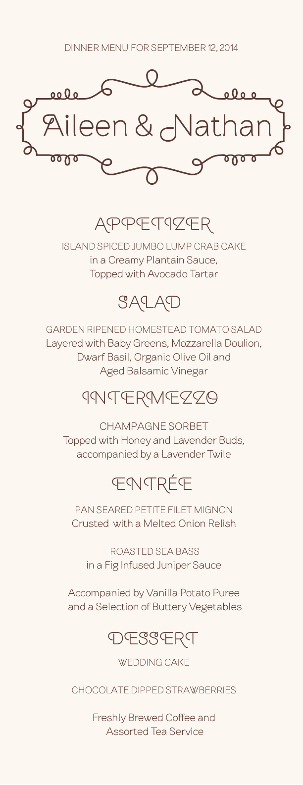 Brownstone Brackets Contemporary and Classic Menus