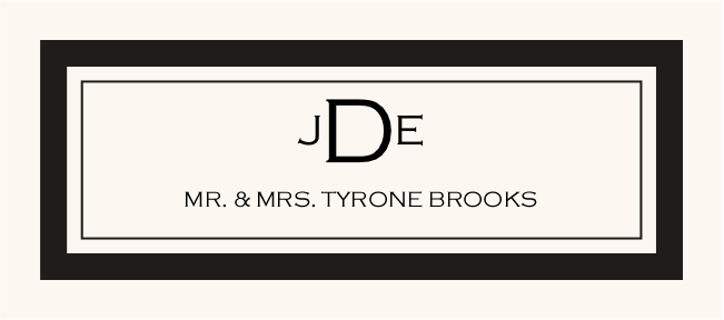 Copperplate Monogram Contemporary and Classic Place Cards