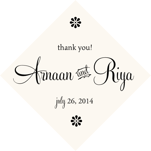 Feel Script Monogram Contemporary and Classic Favor Tags