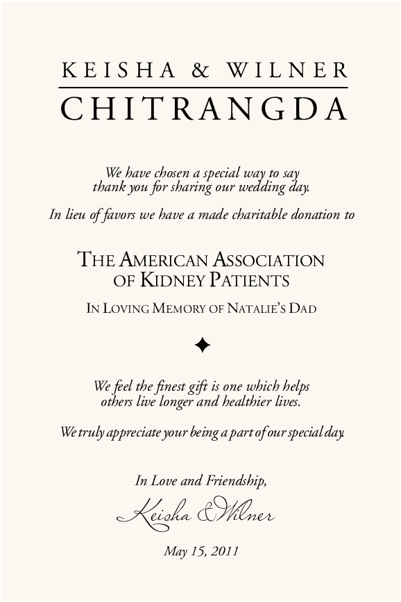 Garamond Monogram Contemporary and Classic Donation Cards