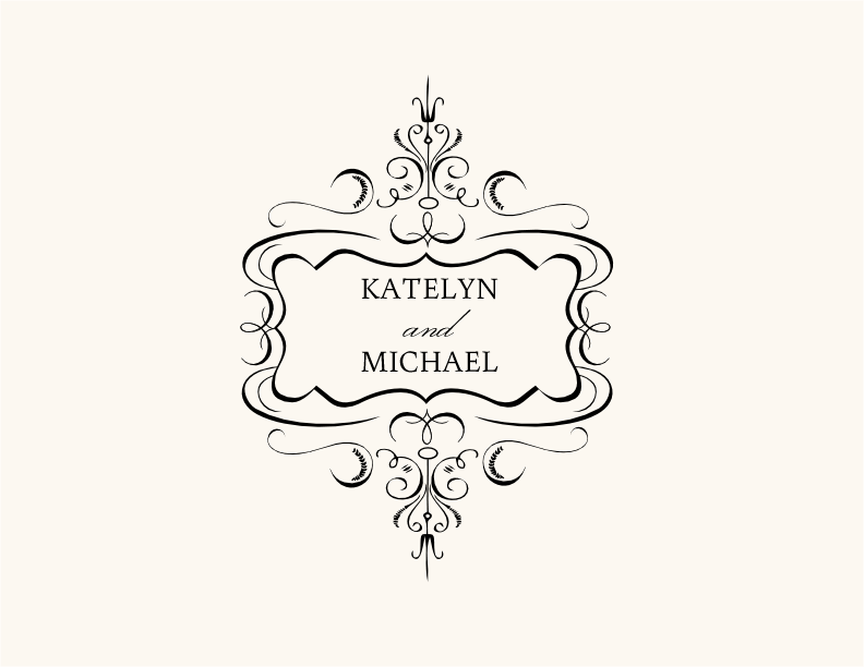 Monsieur Victorian Frame Contemporary and Classic Donation Cards