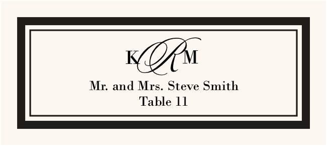 Sloop Monogram Contemporary and Classic Place Cards