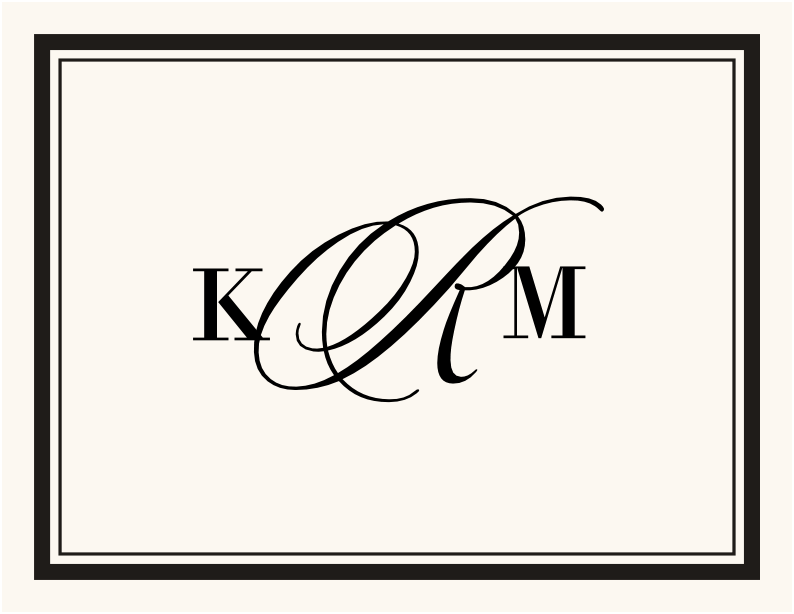 Sloop Monogram Contemporary and Classic Thank You Notes