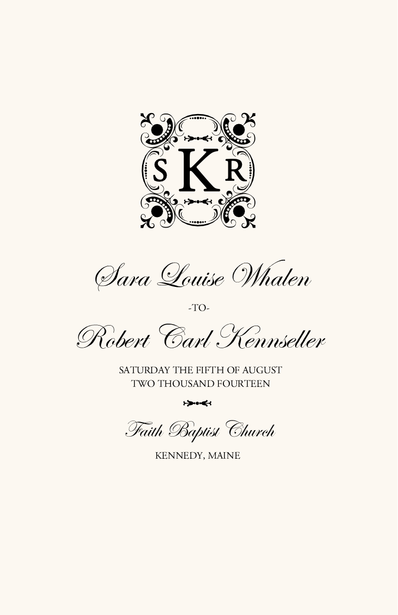 Your Highness Contemporary and Classic Wedding Programs