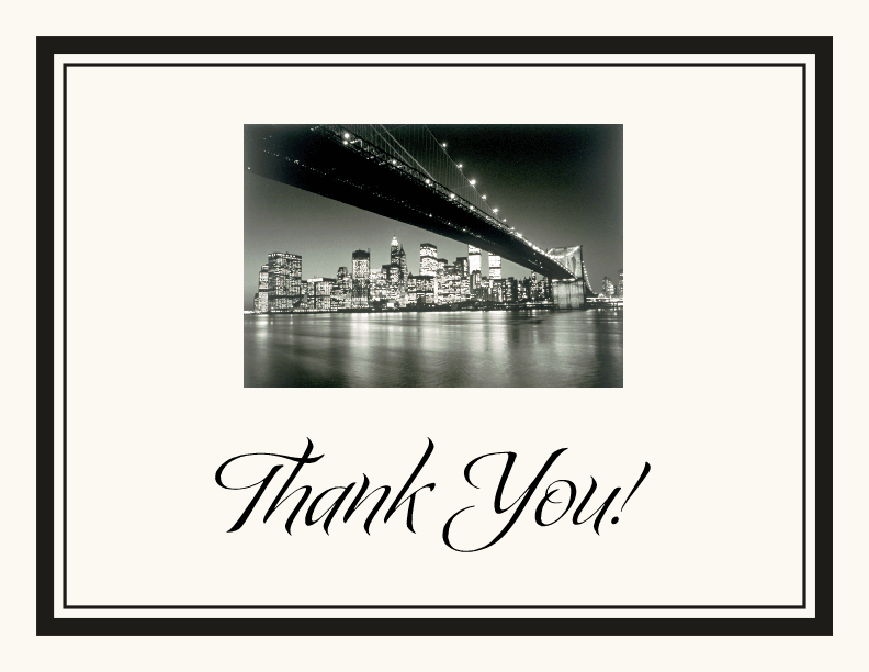 Going Downtown Photo Thank You Notes