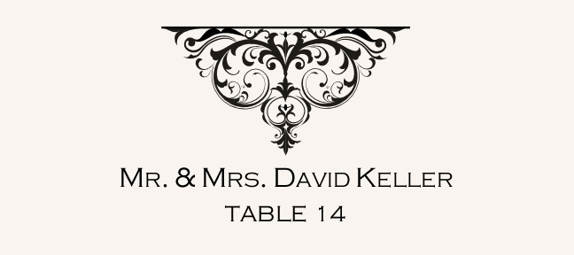 Abbey Cocktail Contemporary and Classic Place Cards