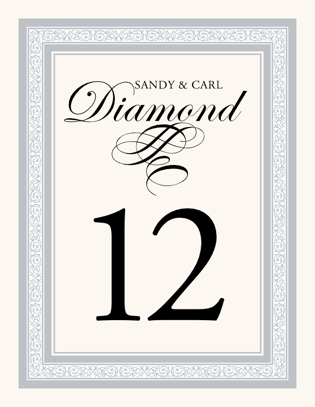 Whirly Gig Contemporary and Classic Table Numbers