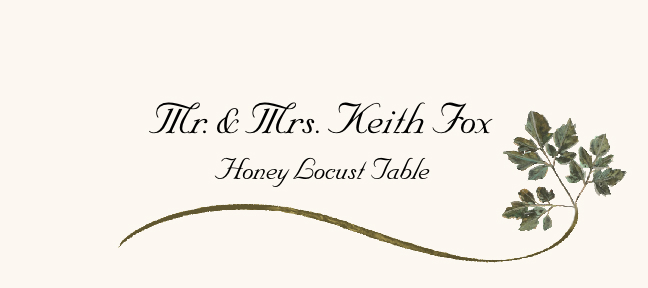 Honey Locust Wispy Leaf Autumn/Fall Leaves Place Cards