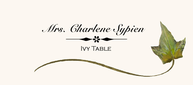 Ivy Wispy Leaf Autumn/Fall Leaves Place Cards