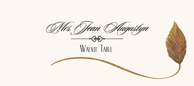 Walnut Wispy Leaf Autumn/Fall Leaves Place Cards