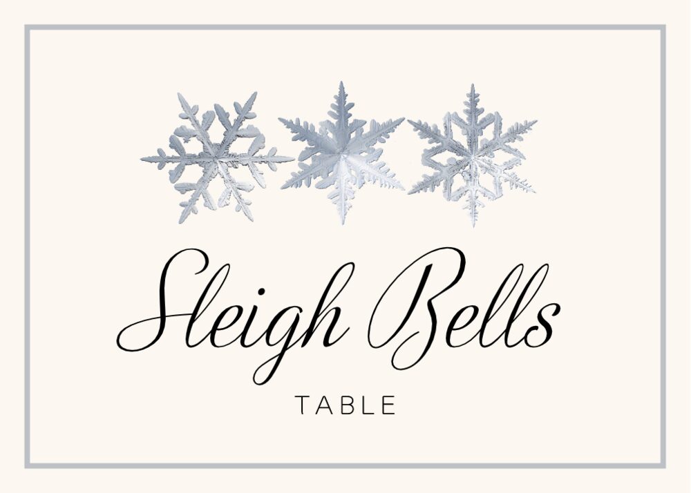 Snowflake Pattern Winter, Snowflake, and Holiday Table Names