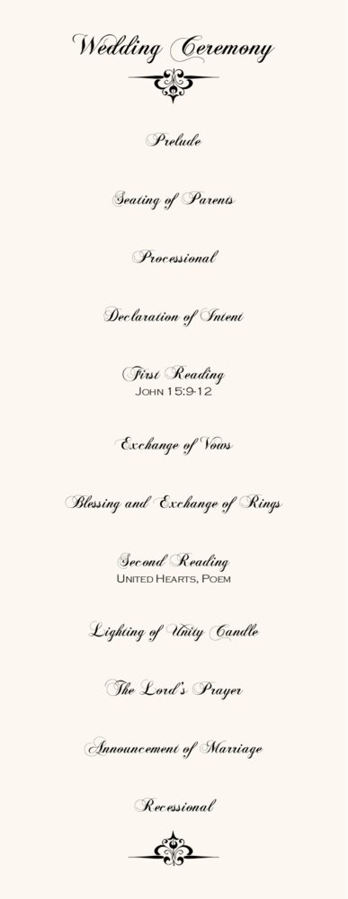 Accordion  Wedding Programs