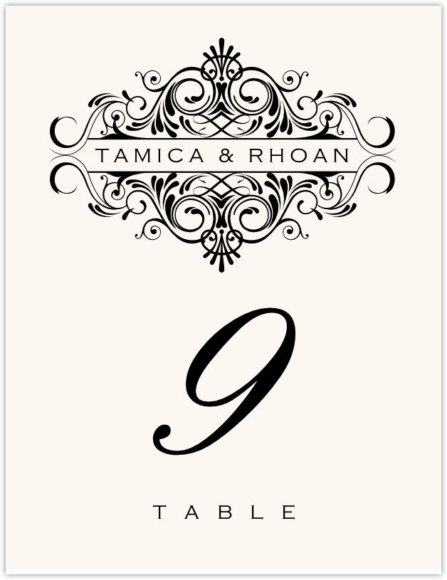 Accordion  Table Numbers