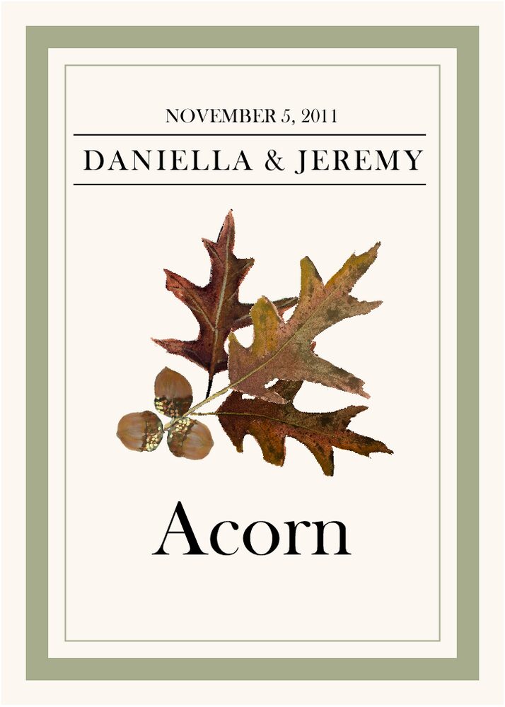 Fruit, Vegetables, Nuts & Grains  Table Names