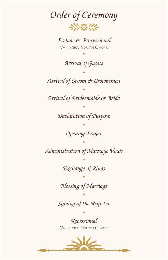 Map of Africa  Wedding Programs