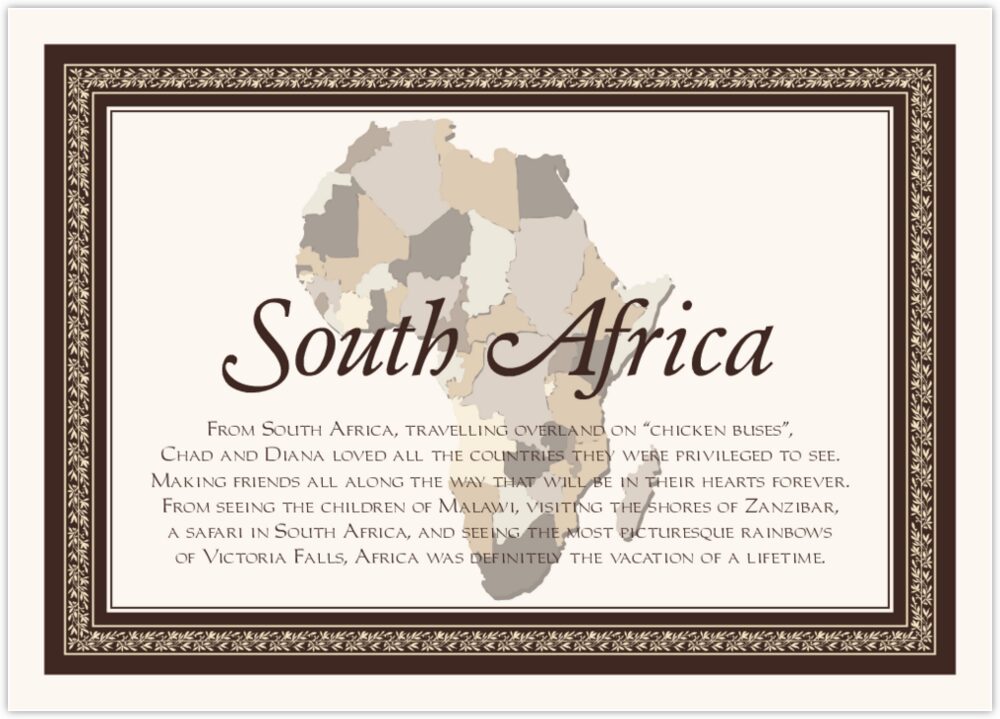 Map of Africa  Memorabilia Cards
