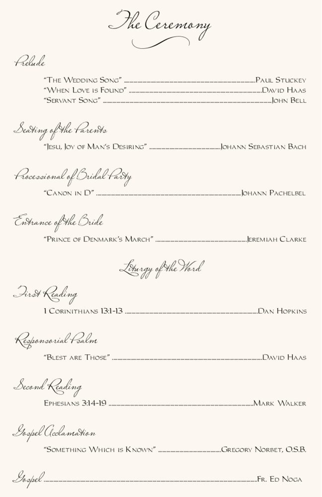 Two Horses  Wedding Programs