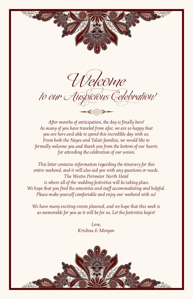 Ananda Tree  Wedding Programs