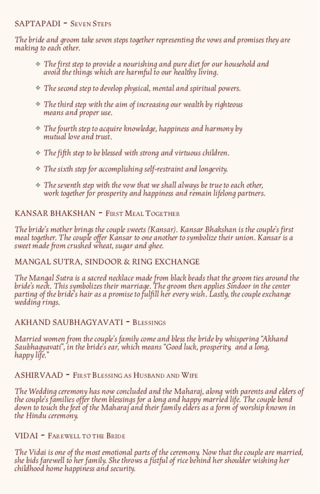 Ananda Tree  Wedding Programs