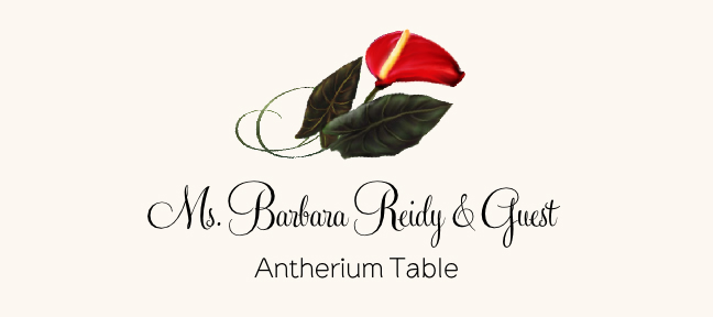Assorted Flowers  Place Cards
