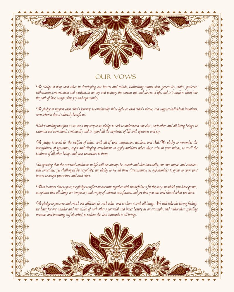 Ananda Inspired  Wedding Certificates