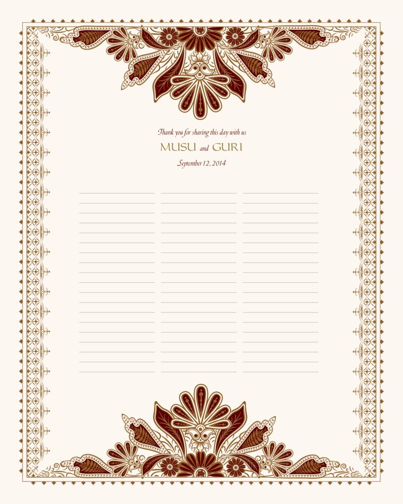 Ananda Inspired  Wedding Certificates