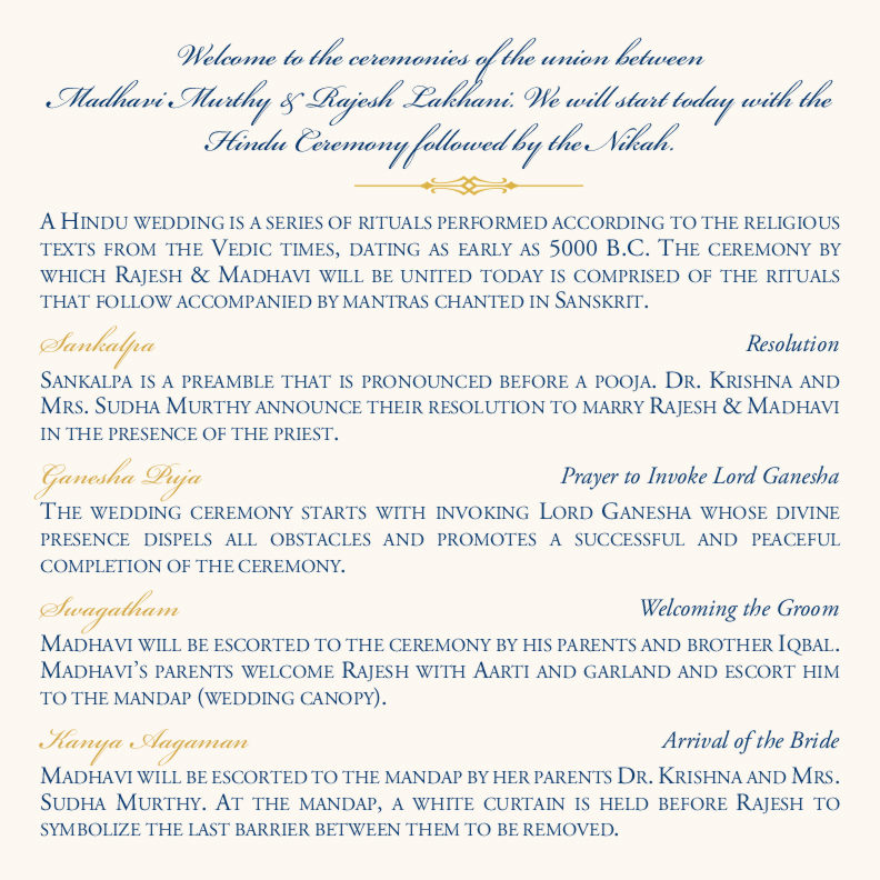 Aum Watermark  Wedding Programs