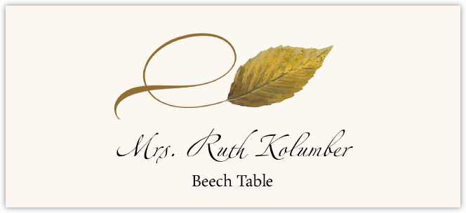 Assorted Twisty Leaves  Place Cards