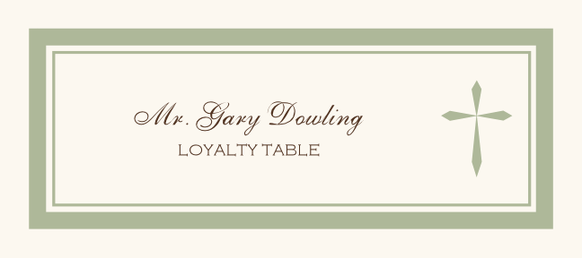Christian Crosses  Place Cards
