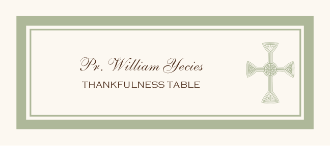 Christian Crosses  Place Cards